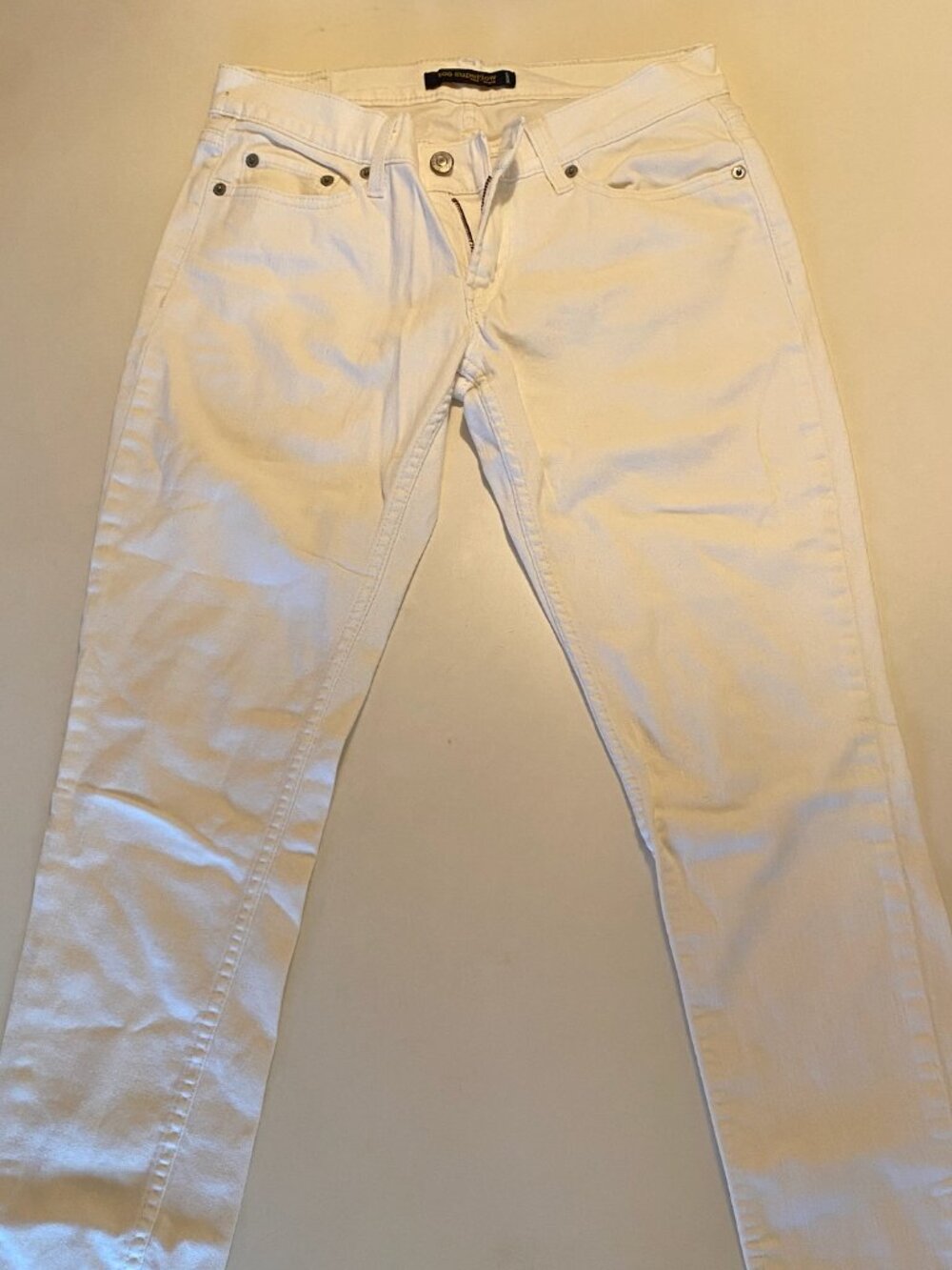 Levi's 524 Too Superlow Skinny Jeans White Stretch Denim Women's 7M - Picture 7 of 8